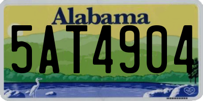 AL license plate 5AT4904