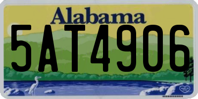 AL license plate 5AT4906