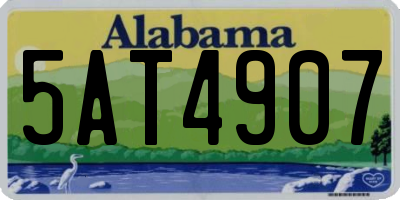 AL license plate 5AT4907