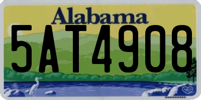 AL license plate 5AT4908