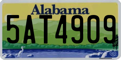 AL license plate 5AT4909