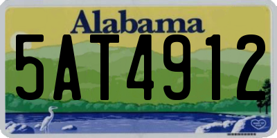AL license plate 5AT4912