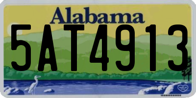 AL license plate 5AT4913