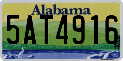 AL license plate 5AT4916