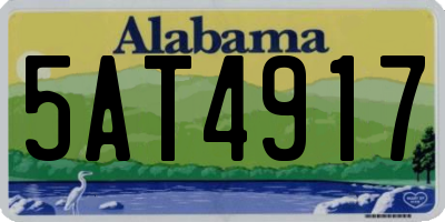 AL license plate 5AT4917