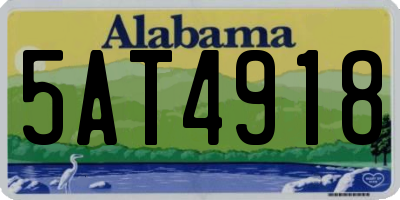 AL license plate 5AT4918
