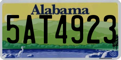 AL license plate 5AT4923