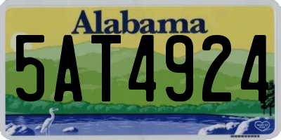 AL license plate 5AT4924
