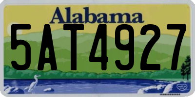 AL license plate 5AT4927
