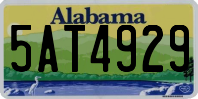 AL license plate 5AT4929