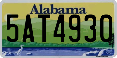 AL license plate 5AT4930