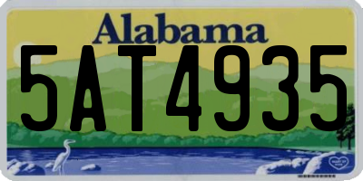 AL license plate 5AT4935