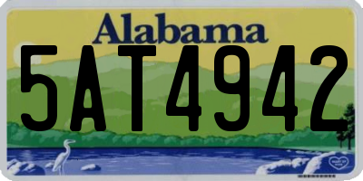AL license plate 5AT4942