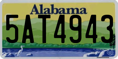 AL license plate 5AT4943