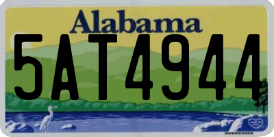 AL license plate 5AT4944
