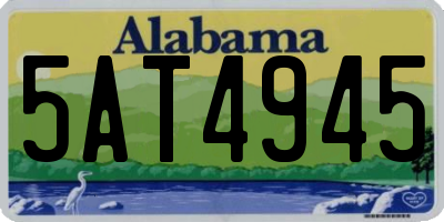 AL license plate 5AT4945