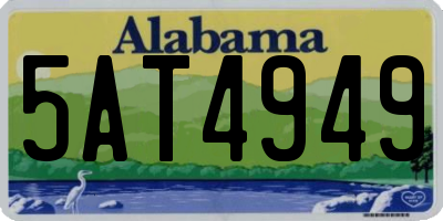 AL license plate 5AT4949