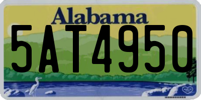 AL license plate 5AT4950