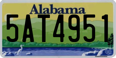 AL license plate 5AT4951
