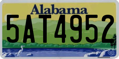 AL license plate 5AT4952