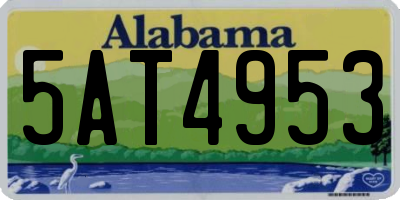 AL license plate 5AT4953