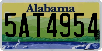 AL license plate 5AT4954