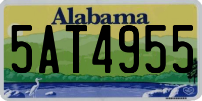 AL license plate 5AT4955