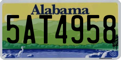 AL license plate 5AT4958