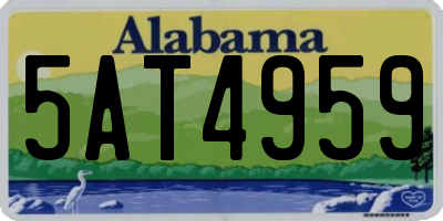 AL license plate 5AT4959