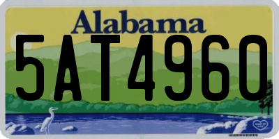 AL license plate 5AT4960