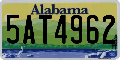 AL license plate 5AT4962