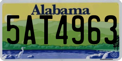 AL license plate 5AT4963