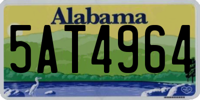 AL license plate 5AT4964