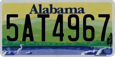 AL license plate 5AT4967