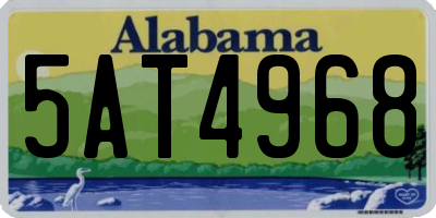 AL license plate 5AT4968