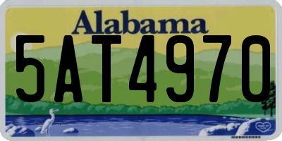 AL license plate 5AT4970