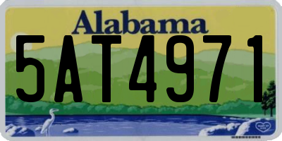 AL license plate 5AT4971