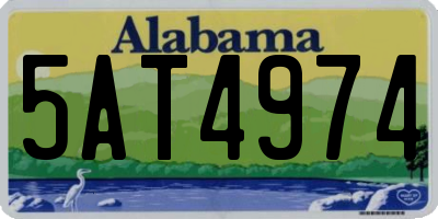 AL license plate 5AT4974