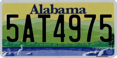 AL license plate 5AT4975