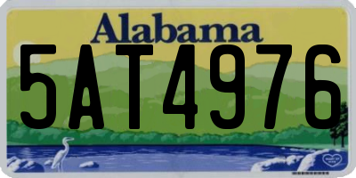 AL license plate 5AT4976