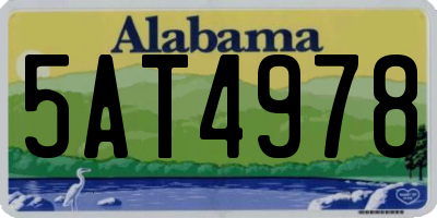AL license plate 5AT4978