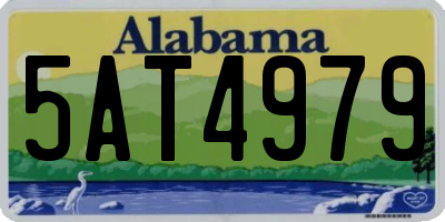 AL license plate 5AT4979