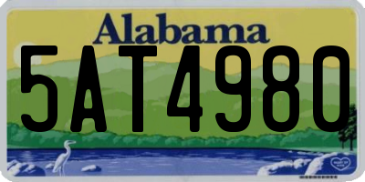 AL license plate 5AT4980