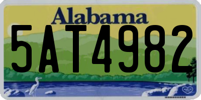AL license plate 5AT4982