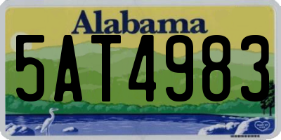 AL license plate 5AT4983
