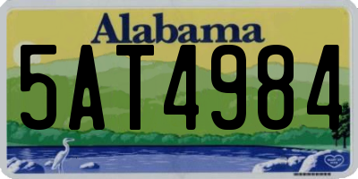 AL license plate 5AT4984