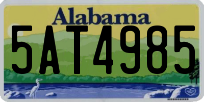 AL license plate 5AT4985