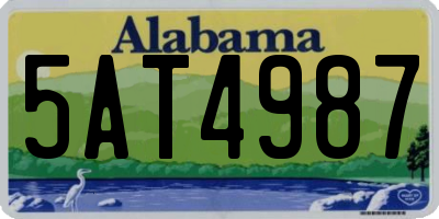 AL license plate 5AT4987