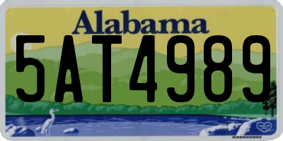 AL license plate 5AT4989