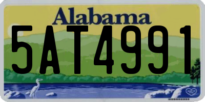 AL license plate 5AT4991
